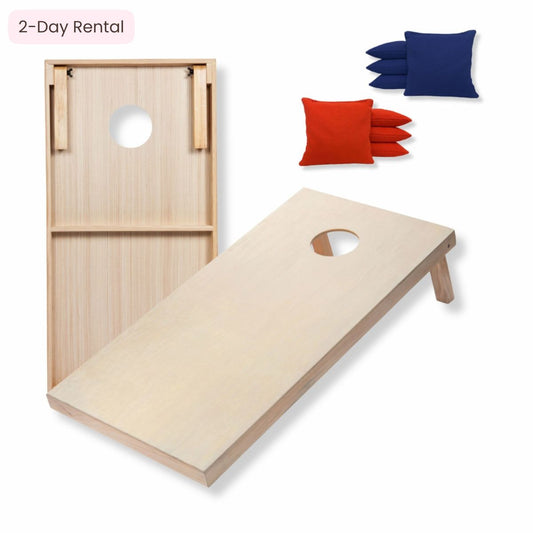 Natural Wood Cornhole Boards & Bags – Party Game Rental