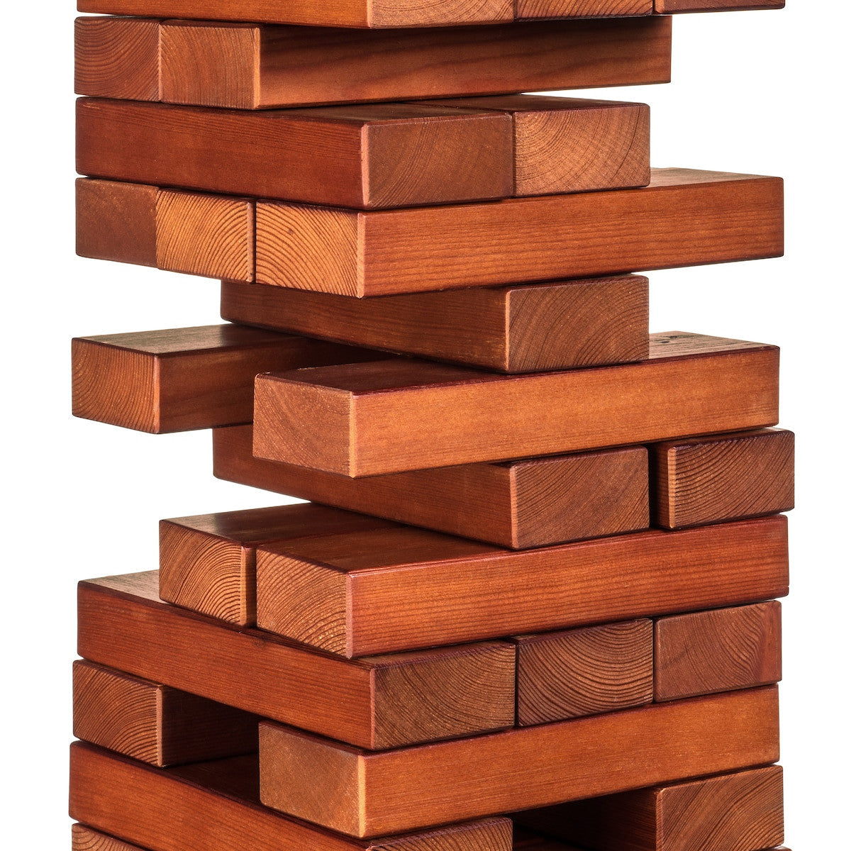 Giant Stained Wooden Stacking Tower Game and Stained Wood Crate | Life-Size Outdoor Game