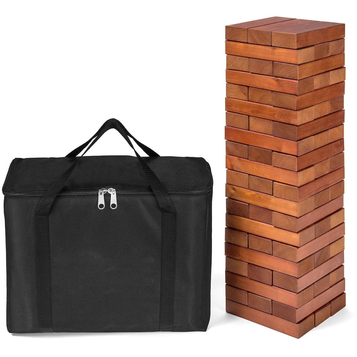 Giant Stained Wooden Stacking Tower Game | Life-Size Outdoor Game