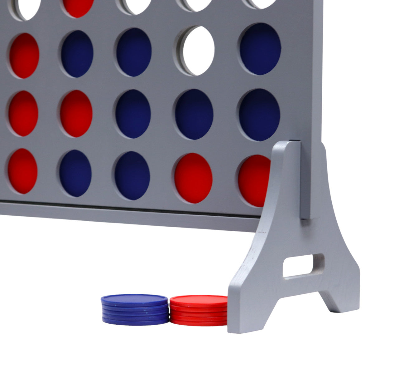 Gray Wood Giant Four in a Row | Life-Size Yard Game