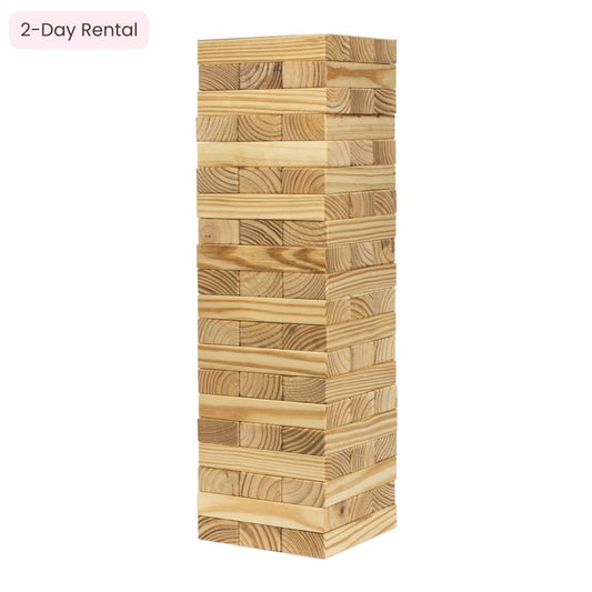 Giant Wooden Stacking Tower Game – Party Game Rental