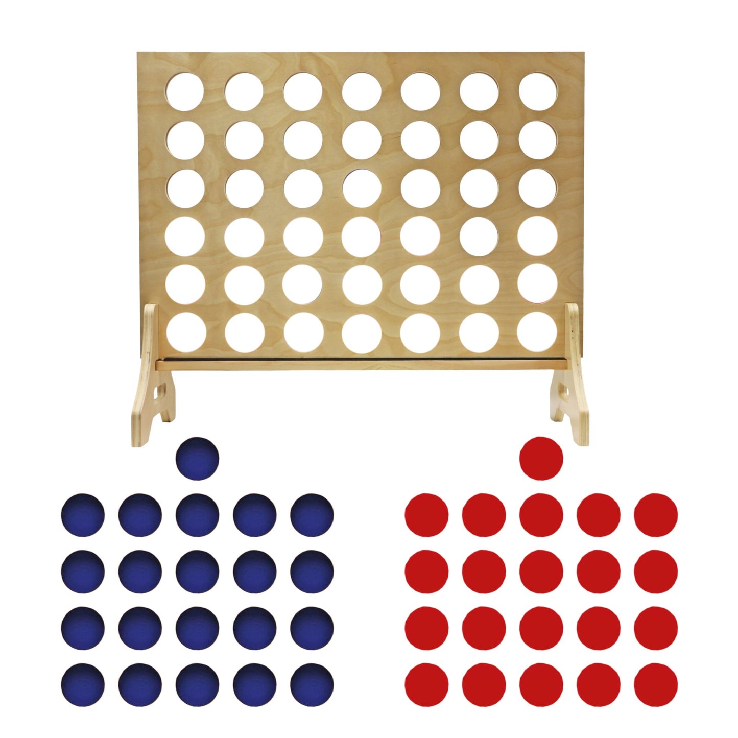 Natural Wood Giant Four in a Row  – Party Game Rental